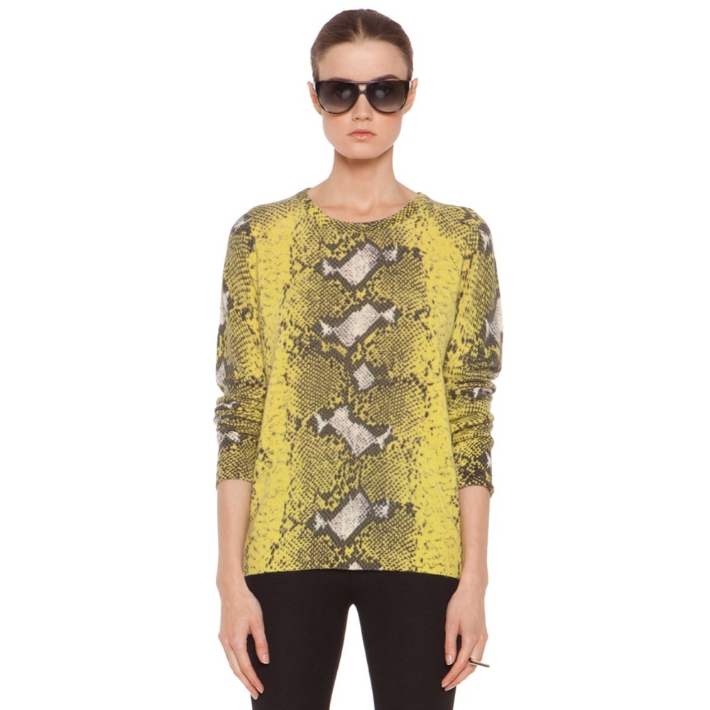Equipment Cashmere Sweater Python Print